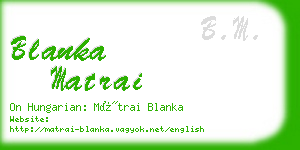 blanka matrai business card